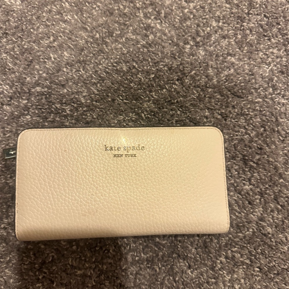 Kate Spade Cream Textured Leather Wallet